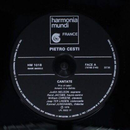 harmonia mundi France HM 1018 - Antonio Cesti, Judith Nelson, Re - Image 5