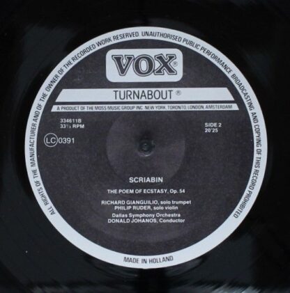 VOX/Turnabout TV 334611 - Alexander Scriabin, Michael Ponti, Ham - Image 4