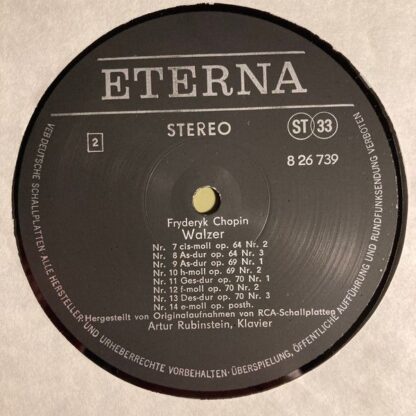 Eterna 8 26 739 - Frédéric Chopin, Arthur Rubinstein - Walzer - Image 4