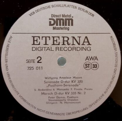 Eterna 725 011 - Wolfgang Amadeus Mozart, Nikolaus Harnoncourt, - Image 4
