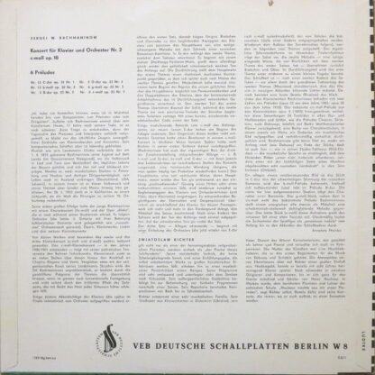 Eterna 8 20 178 - Sergei Vasilyevich Rachmaninoff, Orkiestra Sym - Image 2