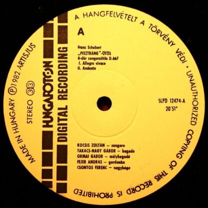 Hungaroton SLPD 12474 - Franz Schubert, Zoltán Kocsis, Gábor Tak - Image 3