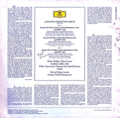Deutsche Grammophon 139 432 SLPM - Johann Sebastian Bach, Heinz - Image 2