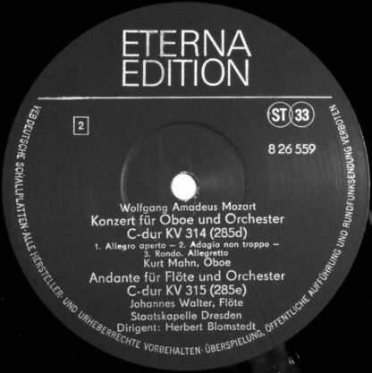 Eterna 8 26 559 - Wolfgang Amadeus Mozart, Johannes Walter (2), - Image 4