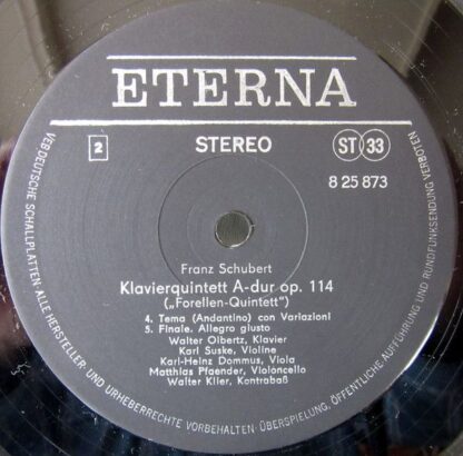 Eterna 8 25 873 - Franz Schubert, Walter Olbertz, Karl Suske, Ka - Image 4