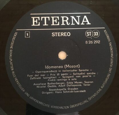Eterna 8 26 292 - Wolfgang Amadeus Mozart, Nicolai Gedda, Anneli - Image 3