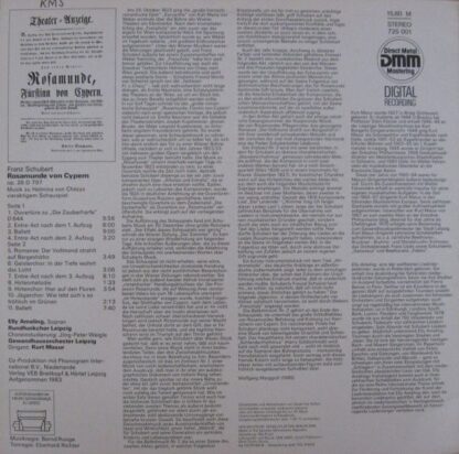 Eterna 725 001 - Franz Schubert, Elly Ameling, Kurt Masur, Rundf - Image 2