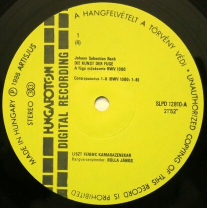 Hungaroton SLPD 12810-11 - Johann Sebastian Bach, Liszt Ferenc C - Image 5