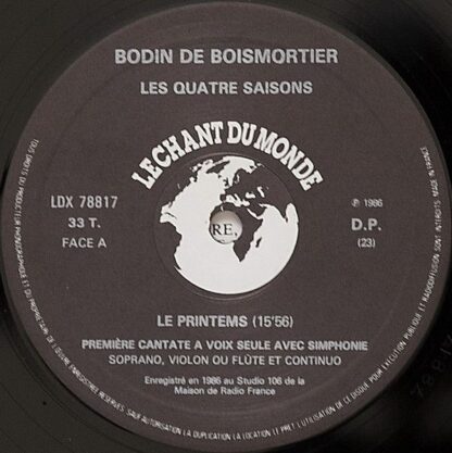 Le Chant Du Monde LDX 78.817/18 - Joseph Bodin de Boismortier, A - Image 3