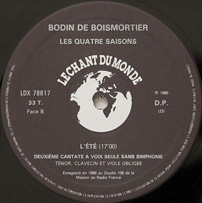Le Chant Du Monde LDX 78.817/18 - Joseph Bodin de Boismortier, A - Image 4