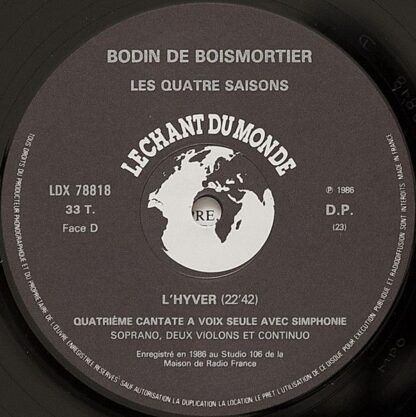 Le Chant Du Monde LDX 78.817/18 - Joseph Bodin de Boismortier, A - Image 6