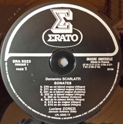 Erato ERA 9222 - Domenico Scarlatti, Luciano Sgrizzi - 65 Sonate - Image 3