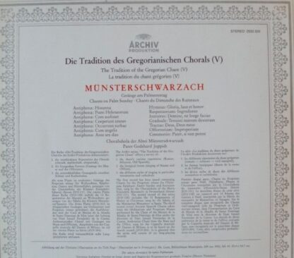 Archiv Produktion 2533 320 - Choralschola Der Benediktinerabtei - Image 2