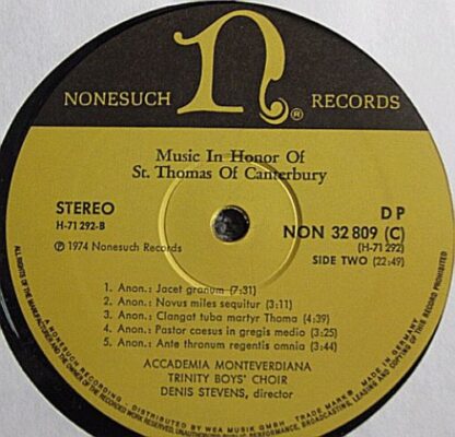 Nonesuch Records NON 32 809 (C) - Accademia Monteverdiana, Trini - Image 3