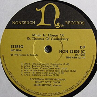 Nonesuch Records NON 32 809 (C) - Accademia Monteverdiana, Trini - Image 4