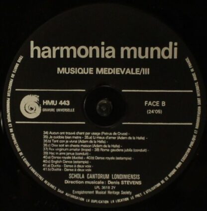 harmonia mundi France HM443 - Adam De La Halle, Schola Cantorum - Image 6
