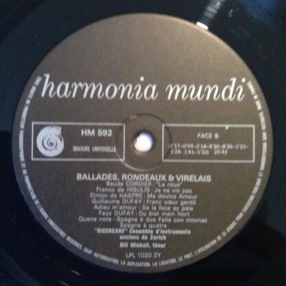 Harmonia Mundi HMU 592 - Guillaume de Machaut, Francesco Landini - Image 5