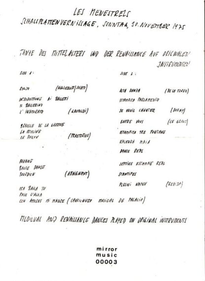 Mirror Music (2) 00003 - Les Menestrels - Einladung Zum Tanz = I - Image 21