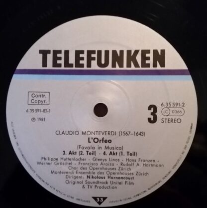 Telefunken 6.35591 - Claudio Monteverdi, Nikolaus Harnoncourt, D - Image 7