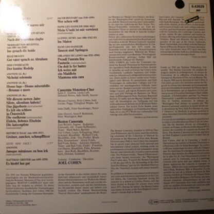 Telefunken 6.42629 - The Camerata Motet Choir, Boston Camerata, - Image 4