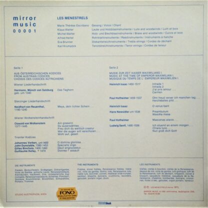 Mirror Music (2) 00001 - Les Menestrels - Musik Aus Österreichs - Image 2