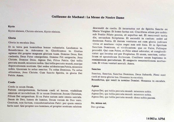 Archiv Produktion 14063 APM - Guillaume De Machaut, Pro Musica A - Image 4
