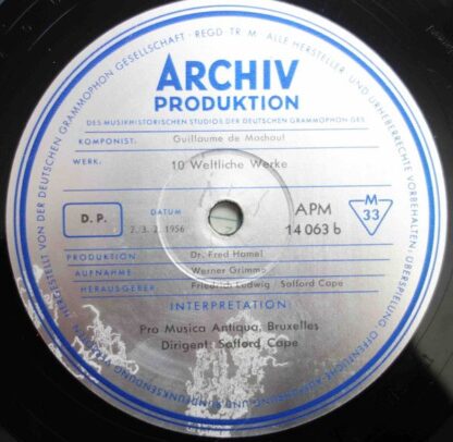 Archiv Produktion 14063 APM - Guillaume De Machaut, Pro Musica A - Image 10