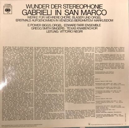 CBS S72663 - Giovanni Gabrieli, Vittorio Negri - Wunder Der Ster - Image 4