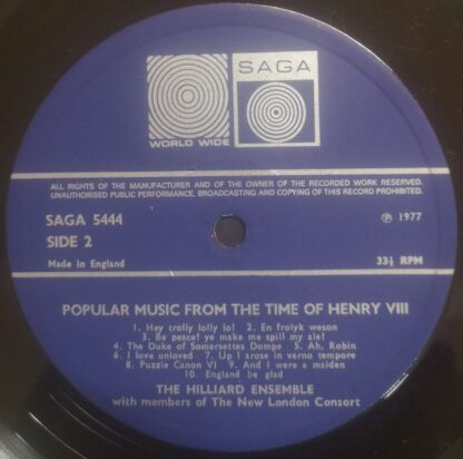 Saga SAGA 5444 - The Hilliard Ensemble, Members Of The New Londo - Image 4
