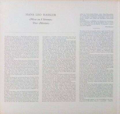 Harmonia Mundi 25 20355-2 - Hans Leo Haßler, Aachener Domchor, C - Image 2