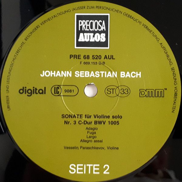 Preciosa AULOS PRE 68 520 AUL - Johann Sebastian Bach, Vesselin - Image 5