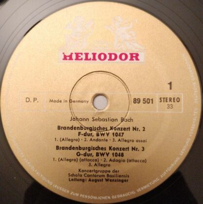 HELIODOR 89 501 - Johann Sebastian Bach, Schola Cantorum Basilie - Image 3