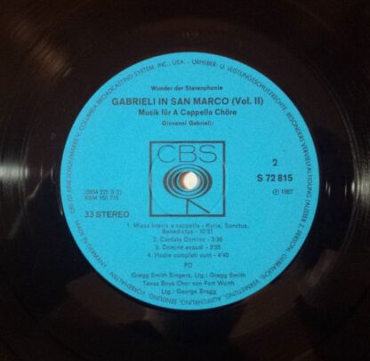 CBS S 72 815 - Giovanni Gabrieli,Gregg Smith Singers,Texas Boys' - Image 3