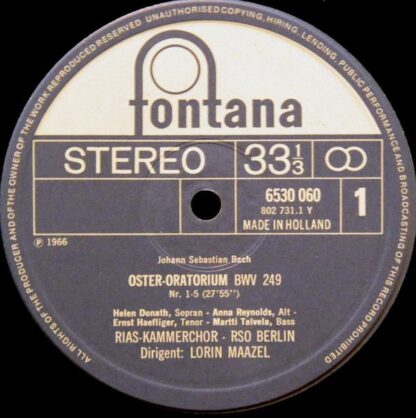 Fontana 6530 060 - Johann Sebastian Bach, Helen Donath, Anna Rey - Image 3