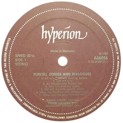 hyperion A66056 - Henry Purcell, Emma Kirkby, David Thomas (9), - Image 3