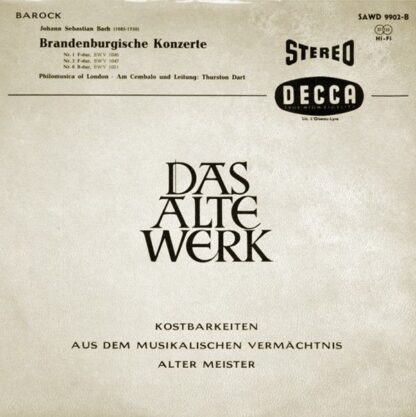DECCA SAWD 9902-B - Johann Sebastian Bach, Philomusica Of London
