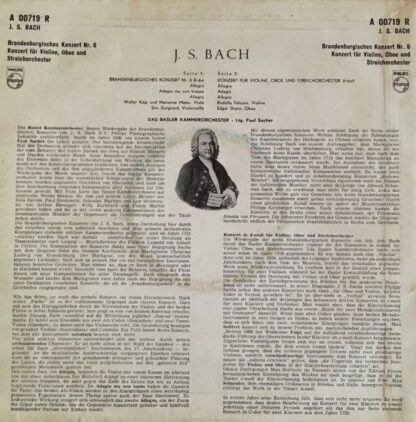 Philips A 00719 R - Johann Sebastian Bach, Basler Kammerorcheste - Image 2