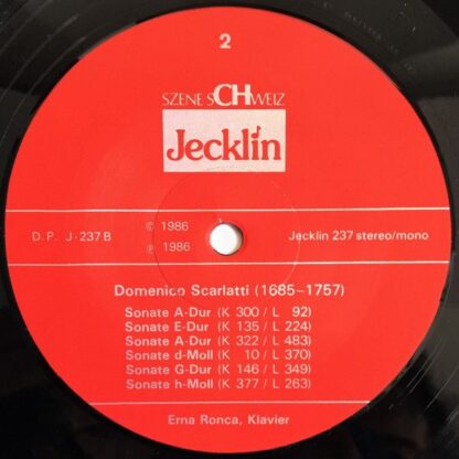 Jecklin 237 - Erna Ronca, Domenico Scarlatti - Sonaten - Image 4