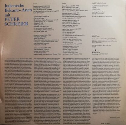 Eterna 8 26 074 - Peter Schreier, Kammerorchester Berlin, Helmut - Image 2