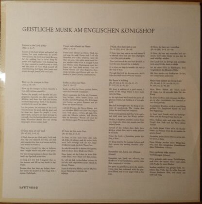 Telefunken SAWT 9558-B - Henry Purcell, James Bowman (2), Nigel - Image 3
