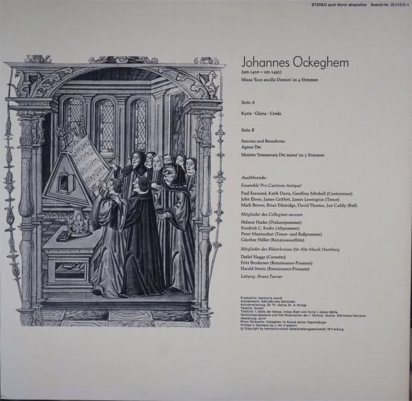 Harmonia Mundi 2521512-1 - Johannes Ockeghem,Pro Cantione Antiqu - Image 2