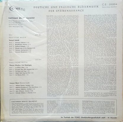 Candide CE 31004 - Eastman Brass Quintet - German & English Musi - Image 2