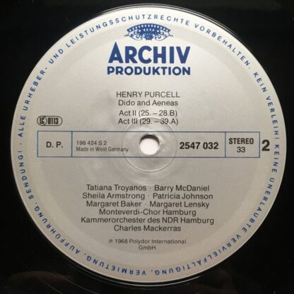 Archiv Produktion 2547 032 - Henry Purcell, Tatiana Troyanos, Ba - Image 4