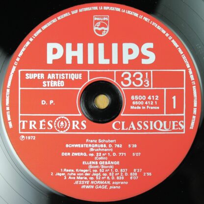 Philips 6500 412 - Jessye Norman, Irwin Gage, Franz Schubert, Gu - Image 3