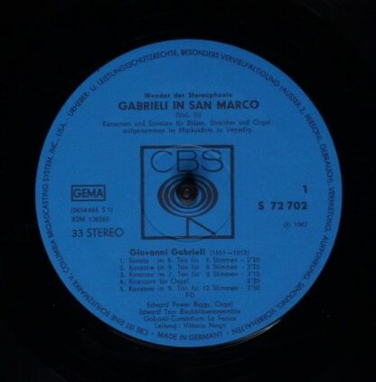 CBS S 72 702 - E. Power Biggs, The Edward Tarr Brass Ensemble, G - Image 3