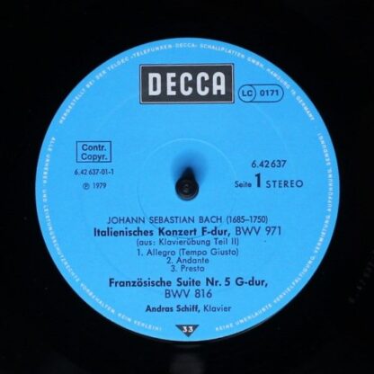DECCA 6.42637 AH - András Schiff, Johann Sebastian Bach - Italie - Image 3