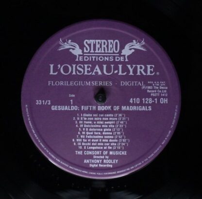 L'Oiseau-Lyre 410 128-1 - Carlo Gesualdo, The Consort Of Musicke - Image 3