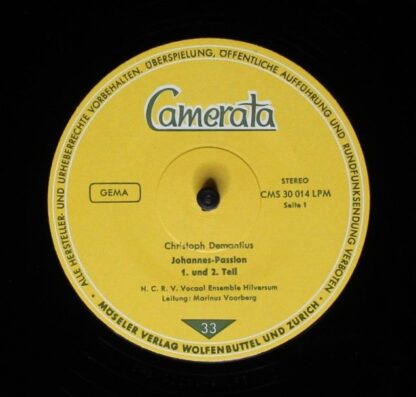 Camerata (2) CMS 30014 LPM - Christopher Demantius, NCRV Vocaal - Image 3