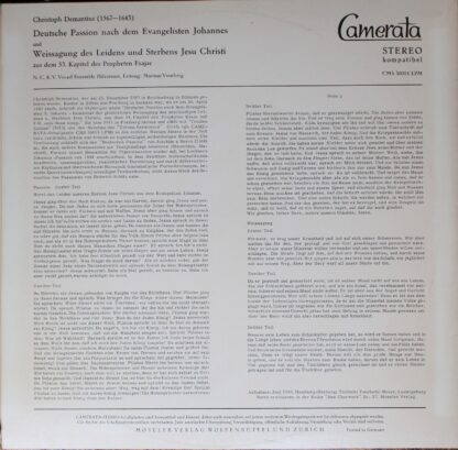 Camerata (2) CMS 30014 LPM - Christopher Demantius, NCRV Vocaal - Image 2