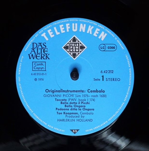 Telefunken 6.42212 AP - Ton Koopman - Cembalo • Harpsichord - Image 3